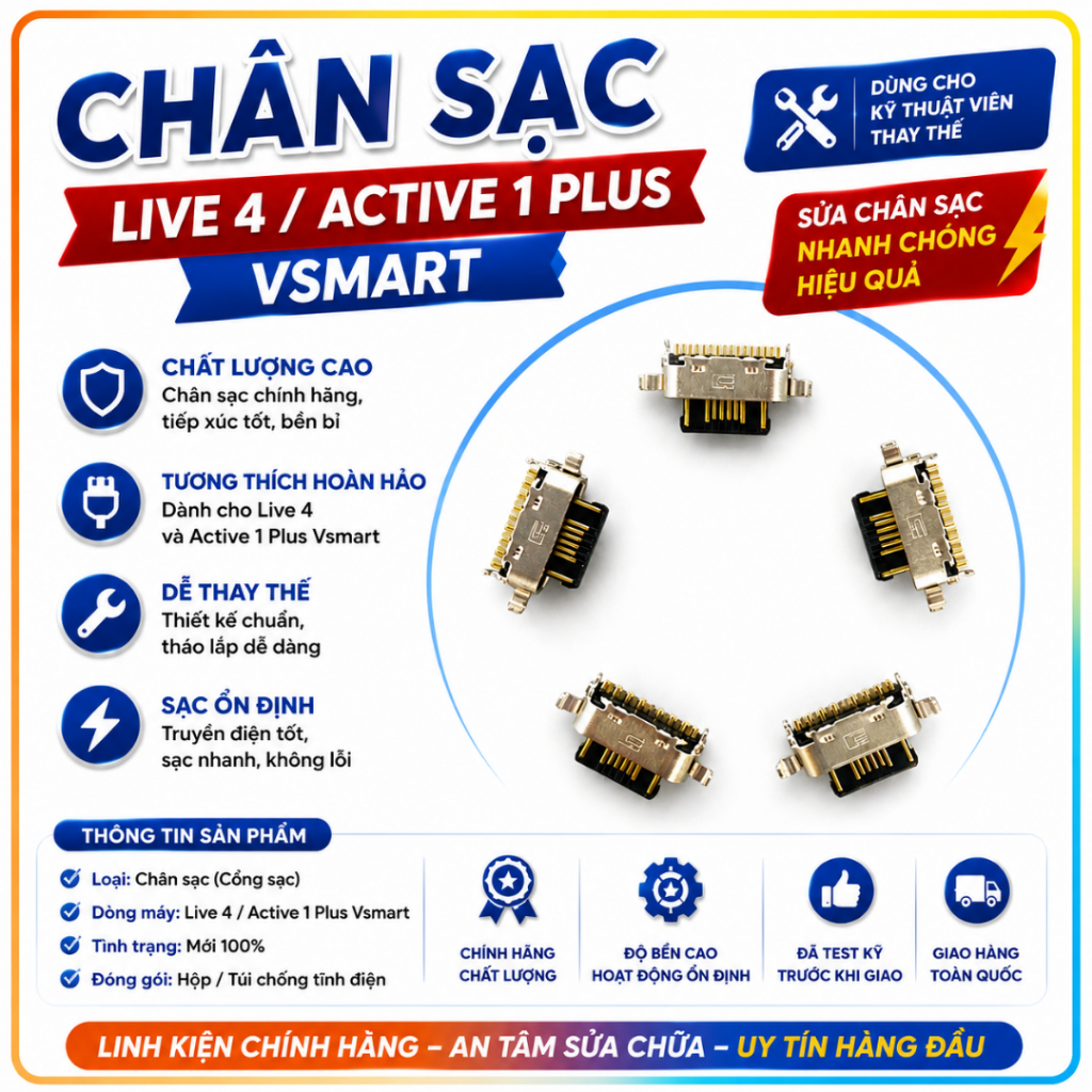 Chân sạc rời Live 4/V640A/ active 1 plus ,dùng chung