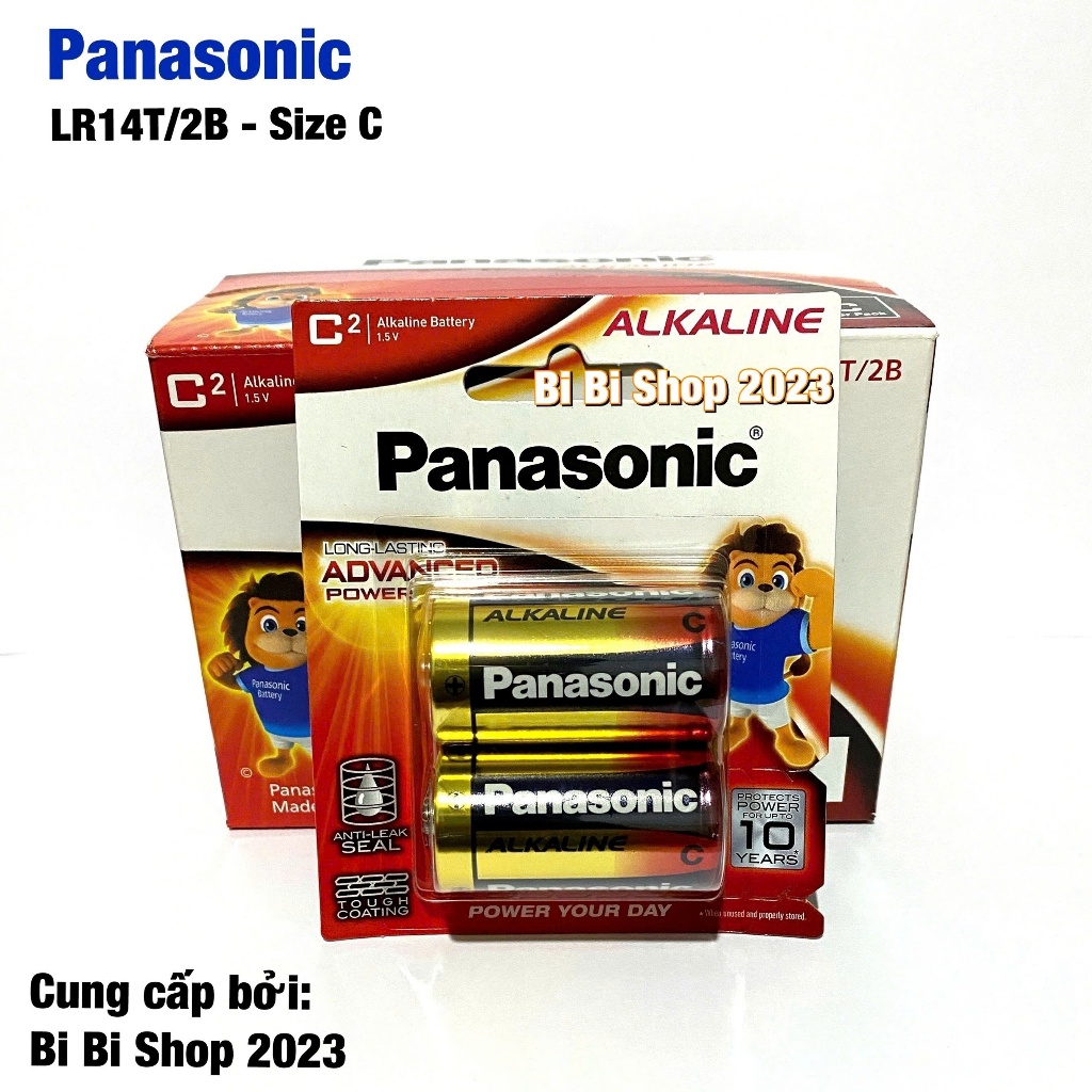 Pin Trung Panasonic LR14 Alkaline Size C Siêu Bền Hàng Chính Hãng - Made in Japan