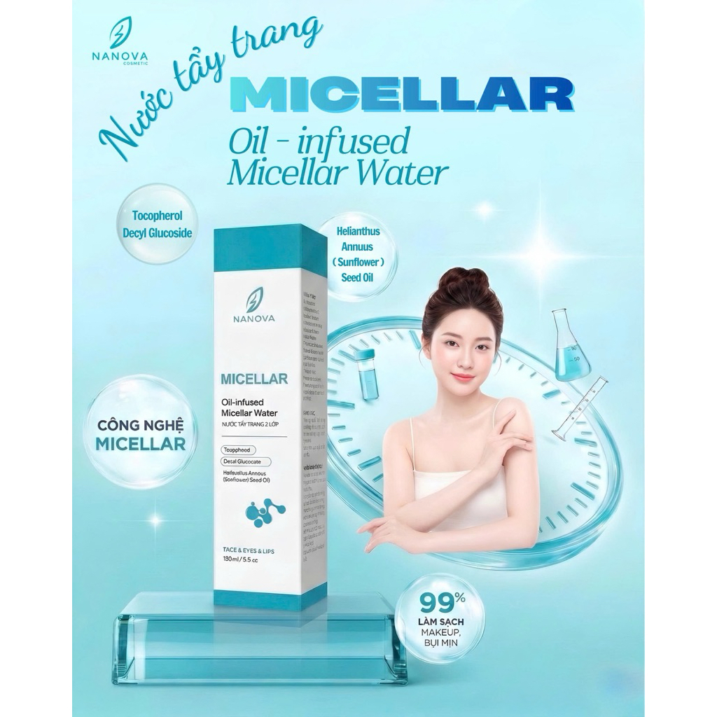 Tẩy trang Book Will 150ml Nanova chính hãng