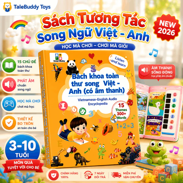 Bộ Sách Song Ngữ Việt-Anh Cho Bé – Nghe Đọc, Hát Theo, Học Tiếng Anh Tự Nhiên, Phát Triển Tư Duy
