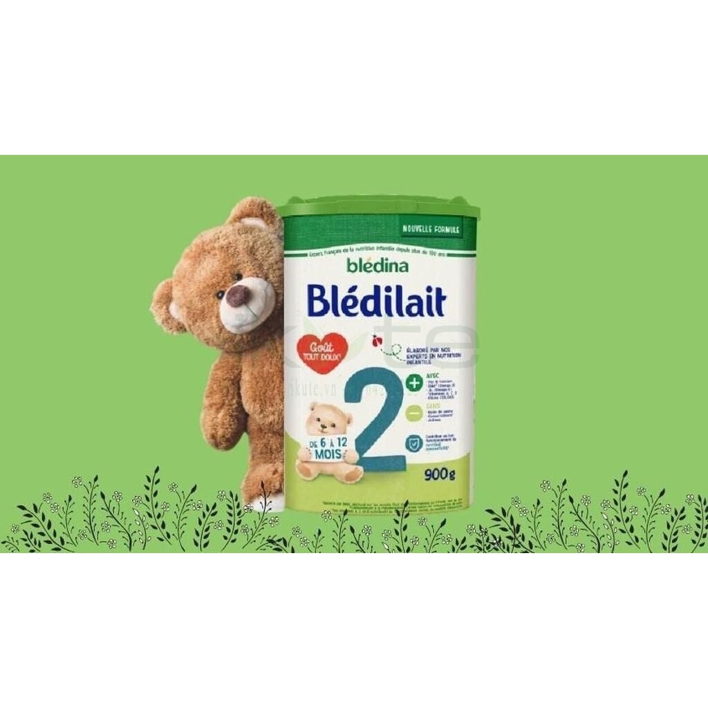 date 6/6/26 - combo 2 lon sữa bột Bledilait số 2 900g