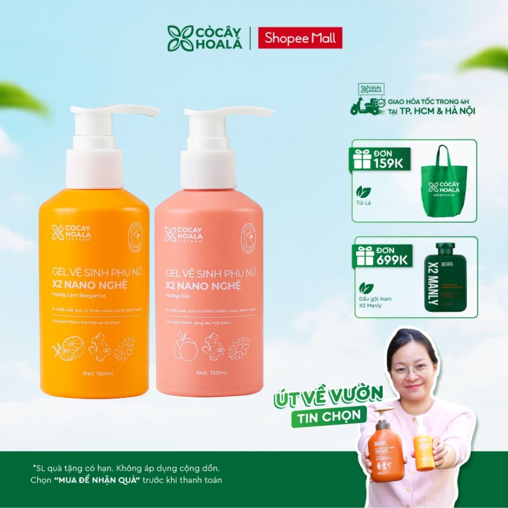 [HỎA TỐC] Dung Dịch Vệ Sinh Cỏ Cây Hoa Lá Gel x2 Nano Nghệ Phiên Bản Mới Làm Sạch Dịu Nhẹ 150ml
