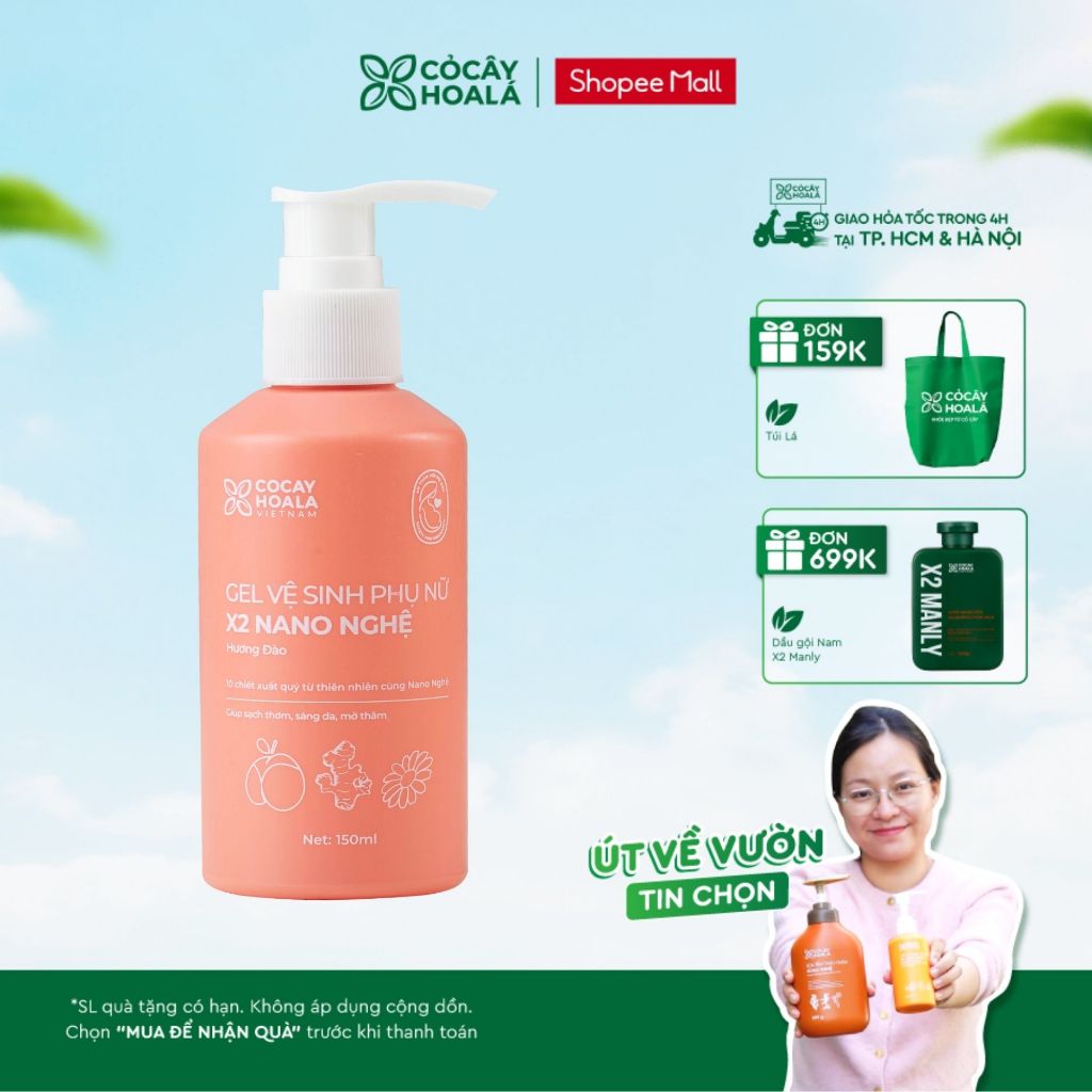 [HỎA TỐC] Dung Dịch Vệ Sinh Cỏ Cây Hoa Lá Gel x2 Nano Nghệ Làm Sạch Dưỡng Ẩm 150ml