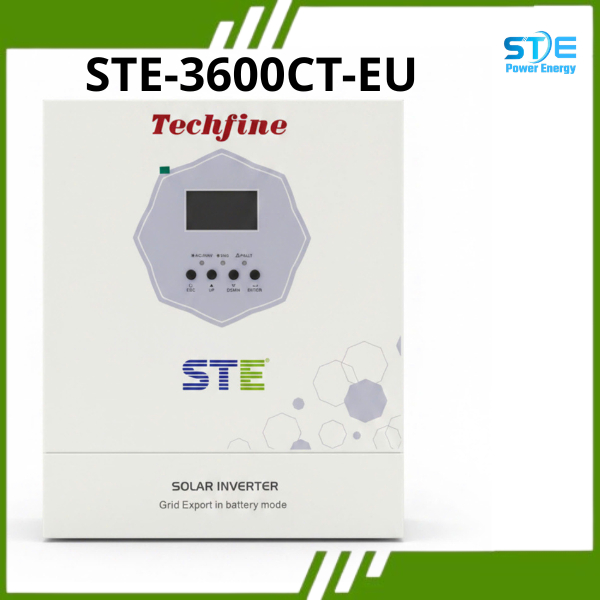 INVERTER HYBRID NĂNG LƯỢNG MẶT TRỜI Techfine STE 3.6KW – STE-3600CT-EU (CÓ CT ngoài)