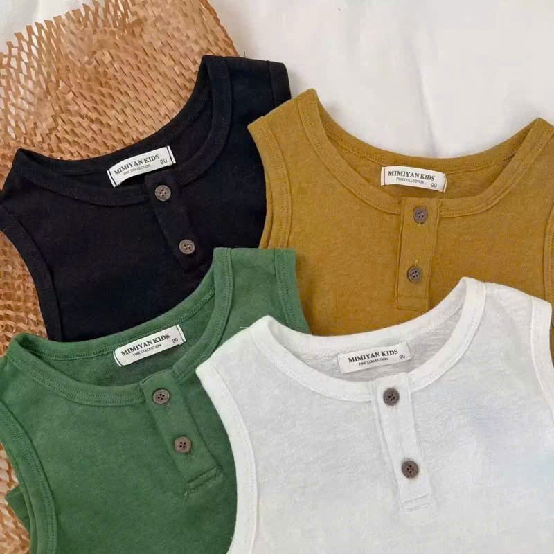 Áo Ba Lỗ Sát Nách Cho Bé - Áo Boo Cho Bé Trai Chất Liệu Cotton Xước Cho Bé từ 8-35kg Ken Store