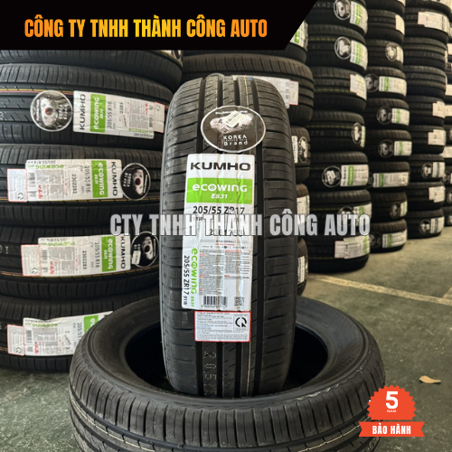 Lốp 205/55R17 KUMHO ES31 Lốp Xpander, Vinfast VF5 205 55 R17 tiết kiệm nhiên liệu chính hãng