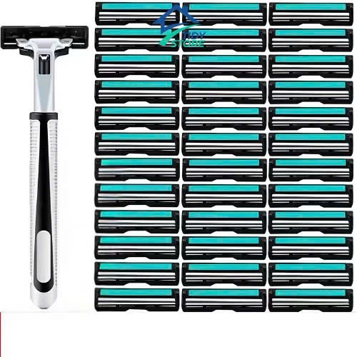 combo Sét Dao Cạo Râu 72 Lưỡi + Tặng 2 cán Dao và Hộp Nhựa Đựng Cán