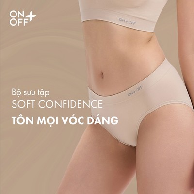Quần lót nữ hipster seamless dệt rib mềm mại, co giãn linh hoạt ONOFF - 16UV25A577