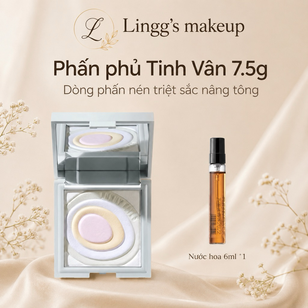 Funny Elves Phấn phủ Nén Tinh Vân 5 Màu, Cố Định Lớp Trang Điểm, Nâng Tông Sáng Da, Kiềm Dầu Hiệu Qu