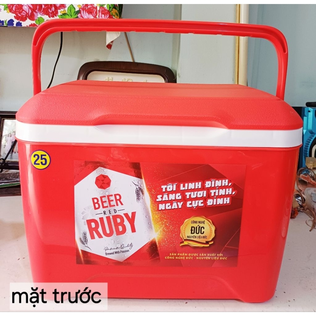 Thùng đá nhựa Duy Tân 25L 2022 ( Quà tặng Beer Ruby)