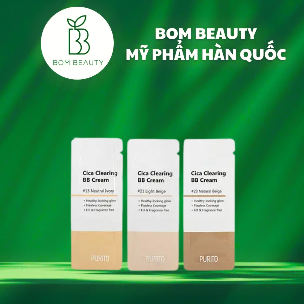 5 sét 3c sample BB Cream chiết xuất rau má Purito Wonder Releaf Centella BB Cream