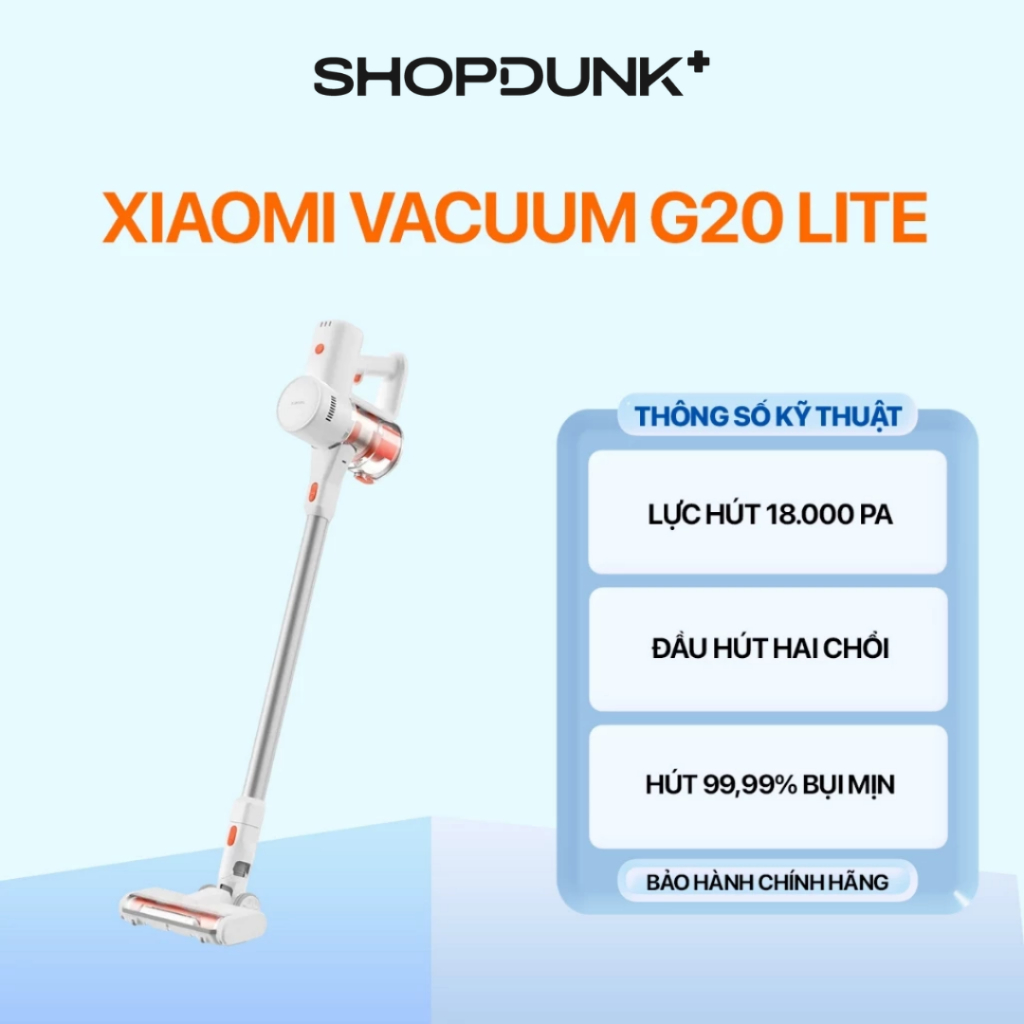 Máy Hút Bụi Xiaomi Vacuum Cleaner G20 Lite 20000Pa Chính Hãng