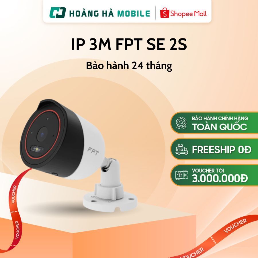 Camera giám sát ngoài trời IP 3M FPT SE 2S có tích hợp bộ nhớ trong - Chính hãng