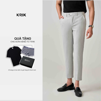 Quần Âu Nam KRIK Form Carrot Chất Vải Giữ Form Thiết Kế Quai Nhê  Trẻ Trung Hiện Đại QA7158