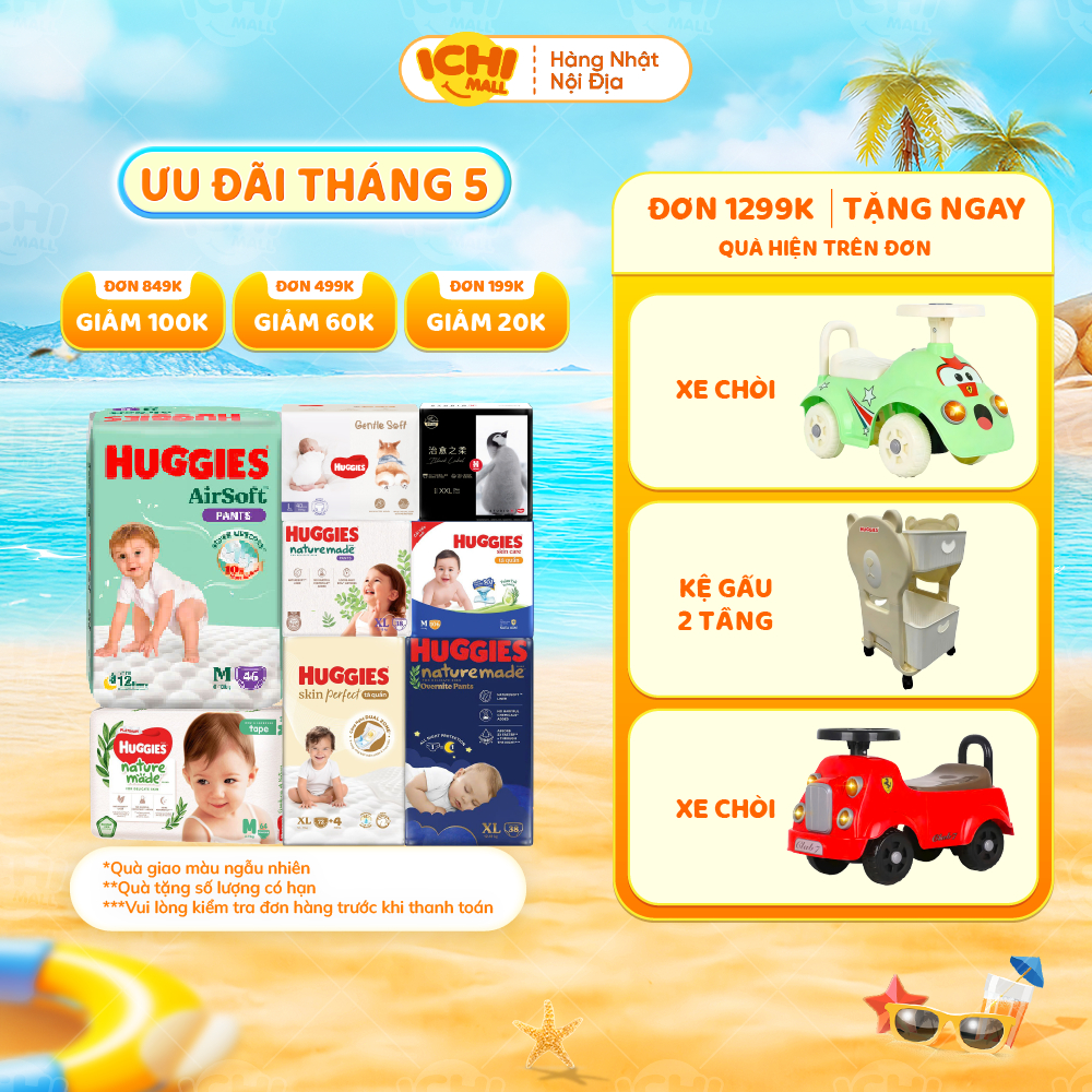 [ TỔNG] Bỉm dán quần HUGGIES Platinum Nature Made size M58/L44/XL 38/XXL26/S82/NB60 - Hàng chính hãn