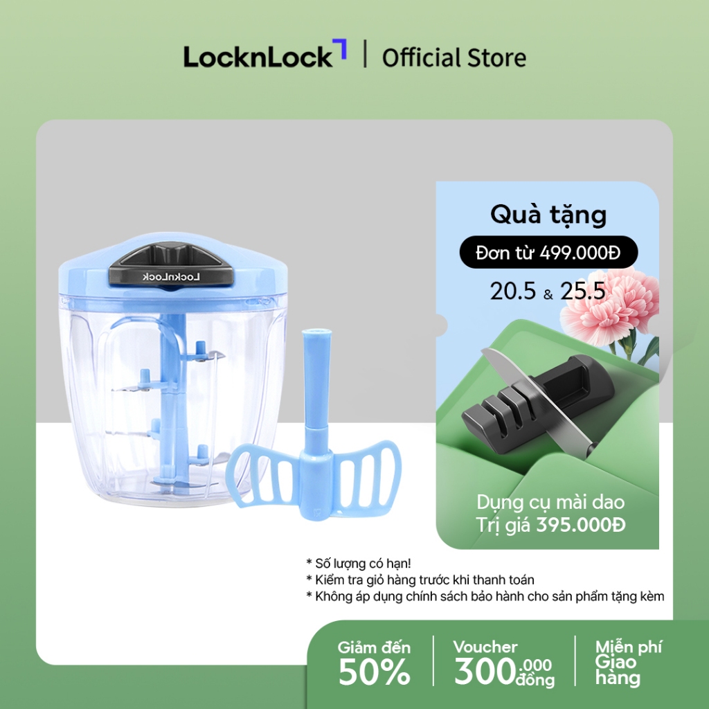 Dụng cụ băm rau củ quả, Lock&Lock, Size L, 900ml - CKS310BLU