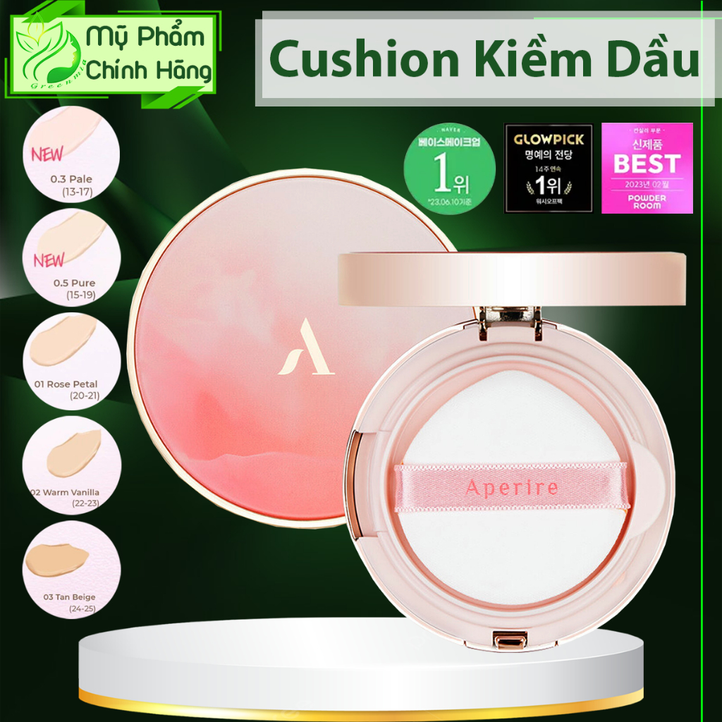 Cushion Phấn Nước Aperire Chống Nắng Che Phủ Hoàn Hảo Aperire Day Dream Cover Cushion SPF50+/PA++++