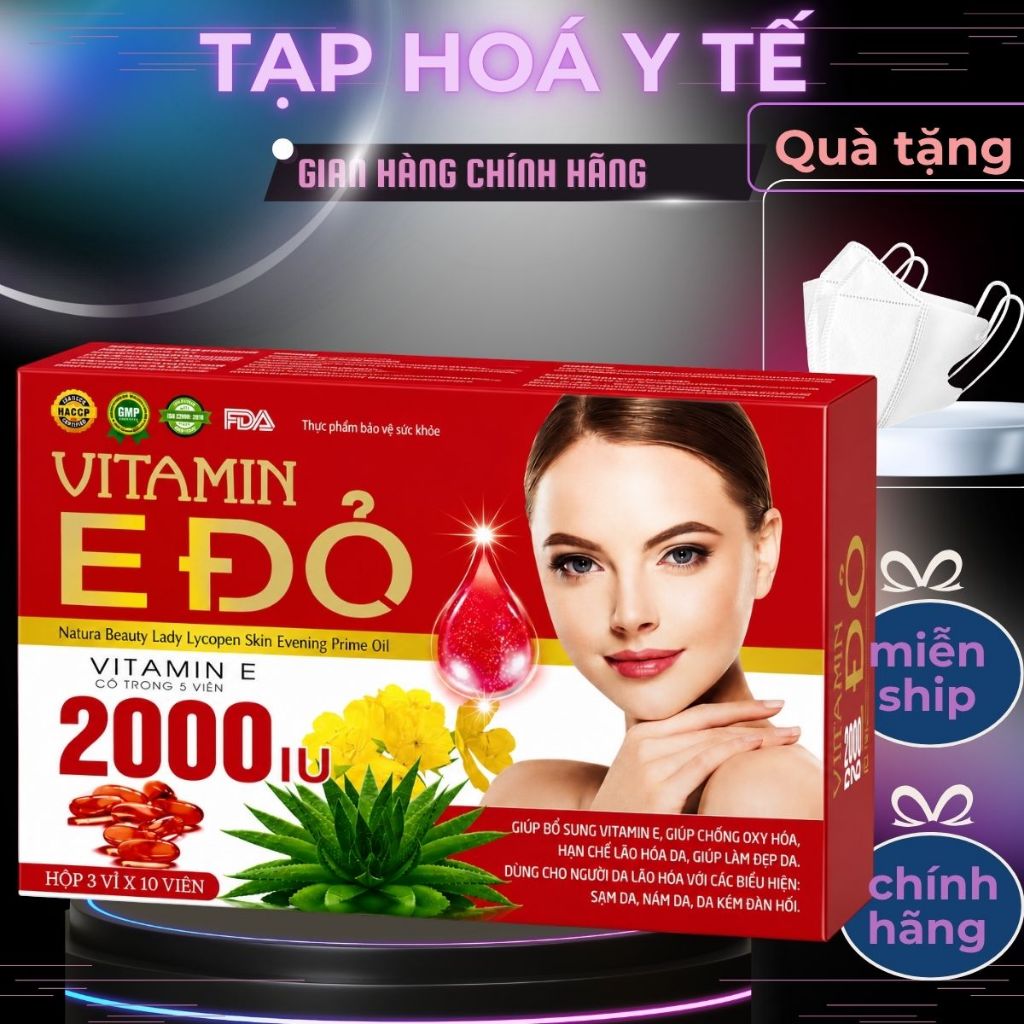 Vitamin E Đỏ 2000 IU – Giải Pháp Hỗ Trợ Làm Đẹp Da Mỗi Ngày