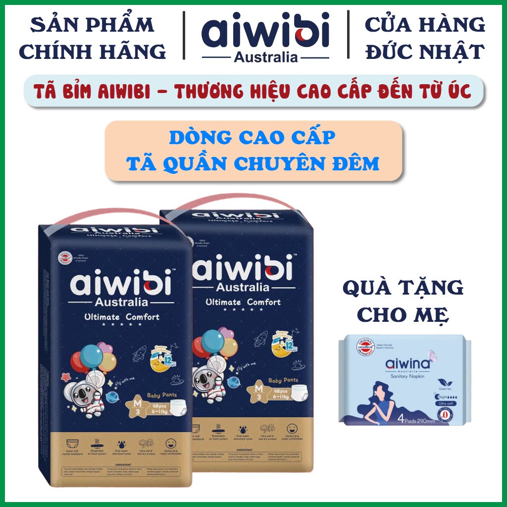 Tã Quần Aiwibi - Thương Hiệu Úc - Chuyên Ban Đêm - Dòng Cao Cấp