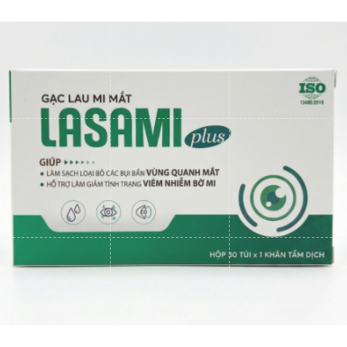 Gạc Lau Mi Mắt LASAMI PLUS Giúp Giảm Tình Trạng Viêm Nhiễm Bờ Mi, Loại Bỏ Các Bụi Bẩn Vùng Quanh
