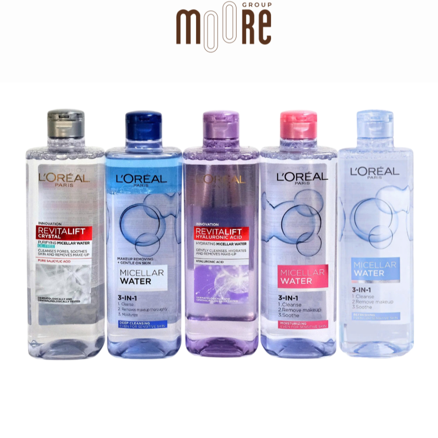 Nước tẩy trang làm sạch da 3in1 L’Oreal Micellar Water (400ml)