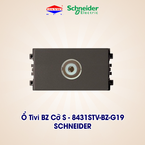 Hạt Ổ Cắm Tivi Schneider Zencelo A 8431STV-BZ-G19 - Màu Đồng Cỡ S Chính Hãng