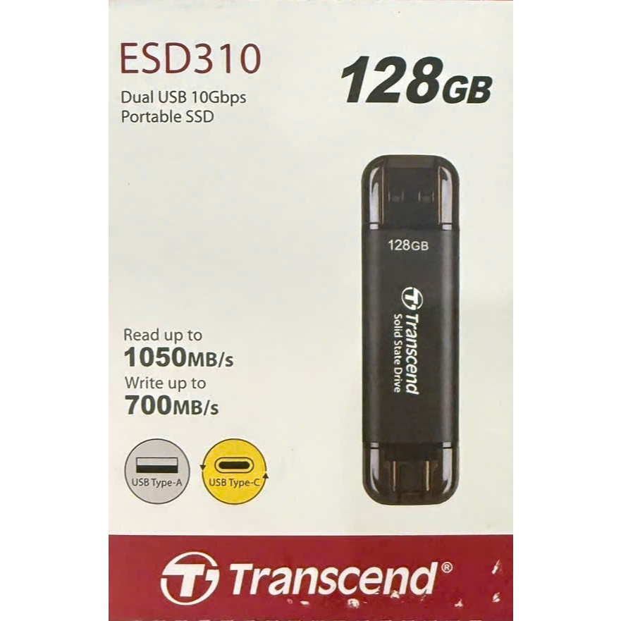 Ổ cứng di động SSD Transcend ESD310C 1050MB/s 128GB