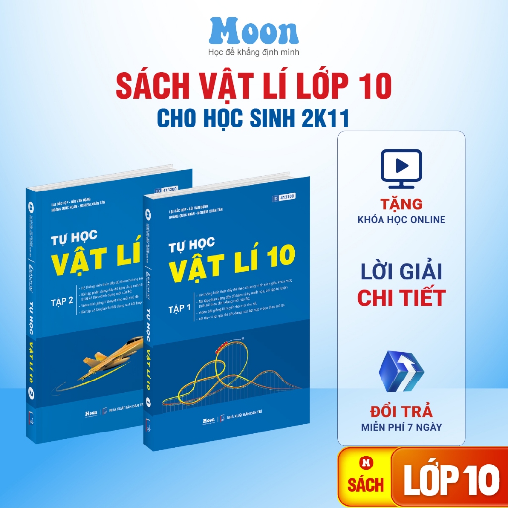 Sách Vật Lý lớp 10 Combo 2 Sách id tự học Vật lý lớp 10  chương trình mới - MoonBook