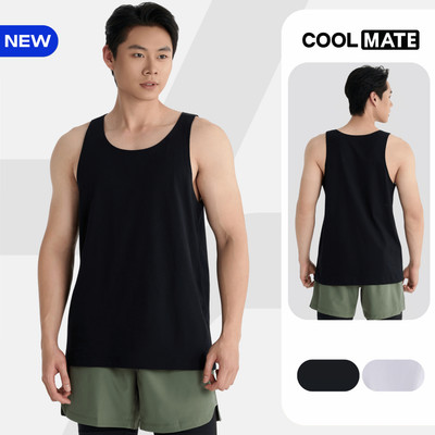 [MUA 2 GIẢM 5%][MỚI]Áo Tanktop nam Regular Fit Cotton poly 180gsm mềm mại, chất mát, thoáng khí, co giãn Coolmate