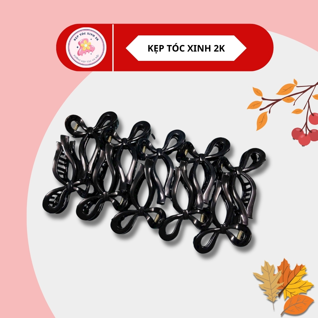 Set Kẹp Tóc Dạng Nơ Lớn Bằng Acrylic Màu Thạch Ngọt Ngào Thời Trang Cho Nữ #TQ09 - Kẹp tóc xinh 2k