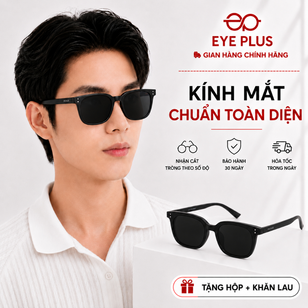 Kính Râm Phân Cực Dáng GM Nam Nữ ES2505 EyePLus Gọng Nhựa TR90 Chắc Chắn KIểu Dáng Thời Trang