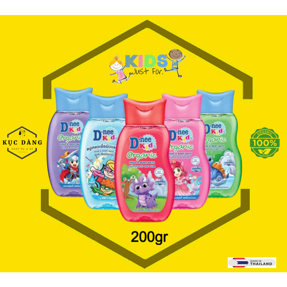 Sữa tắm gội Dnee Kids Thái Lan cho bé 3 tuổi 200ml 400ml