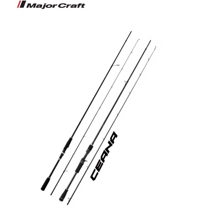 Cần lure Major Craft Ceana 2 khúc, khoen Fuji Fazlite, cần máy đứng câu cá lóc chẽm bass