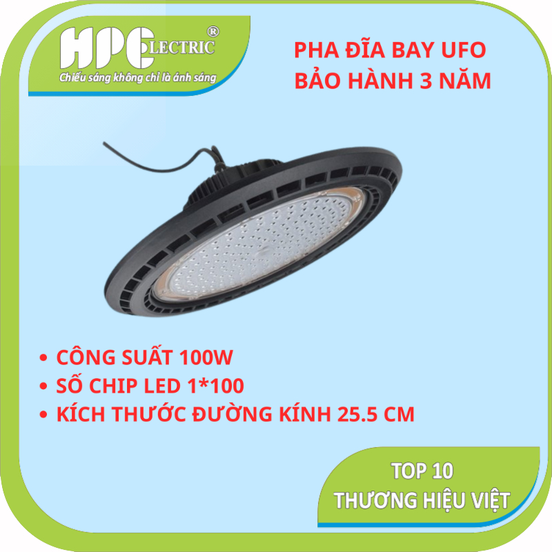 BH 2  NĂM-Đèn Led nhà xưởng UFO Highbay 100w,150w,200w -H68 )