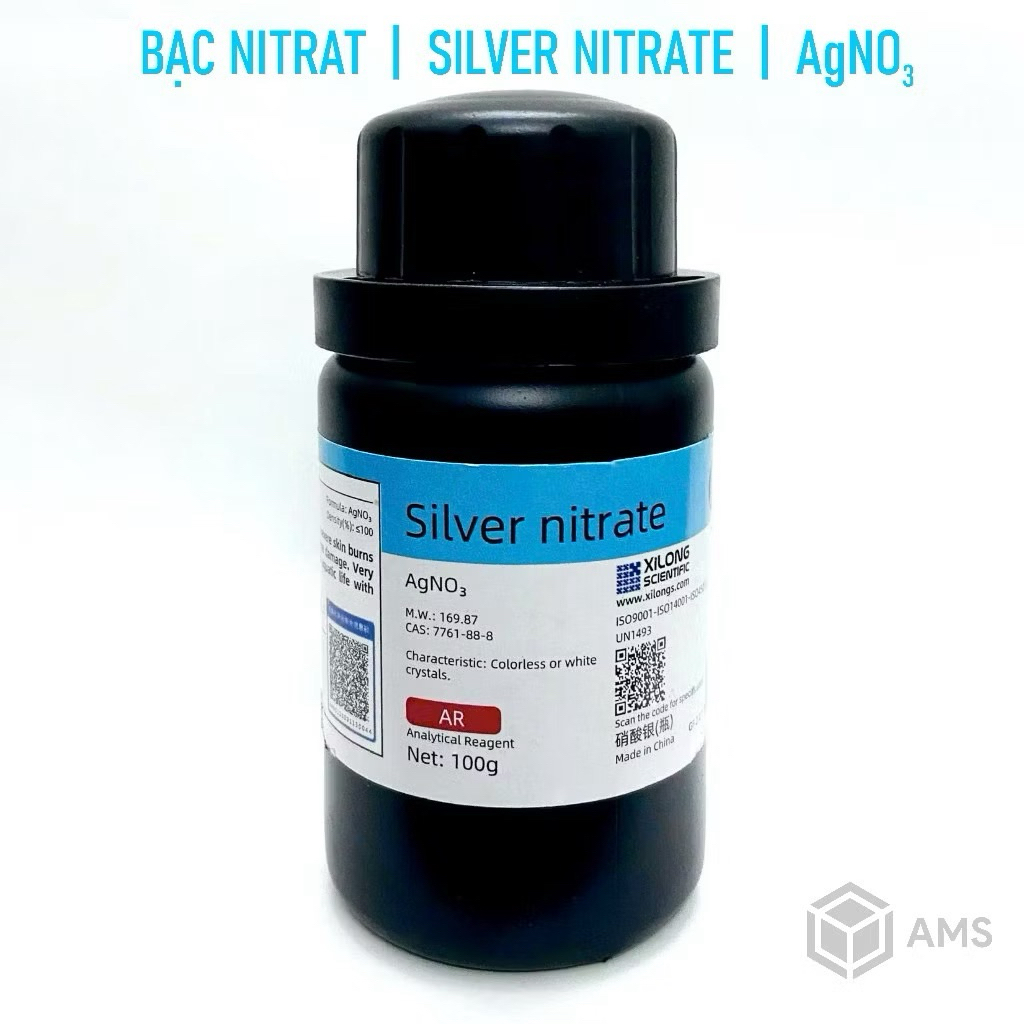 dung dịch AgNO3 nồng độ 1g/L~0,06M dùng làm thí nghiệm tráng bạc, phản ứng tráng gương