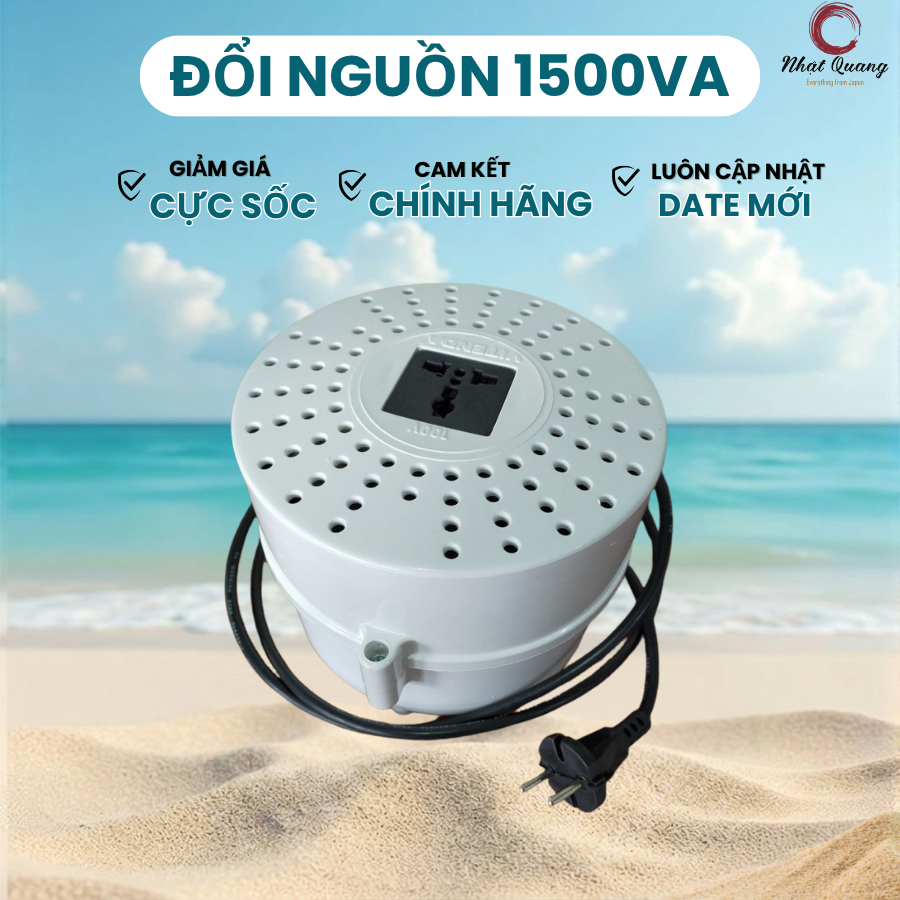 Bộ đổi nguồn Vitenda 1500VA – Dùng cho đồ điện Nhật – 220V sang 100V