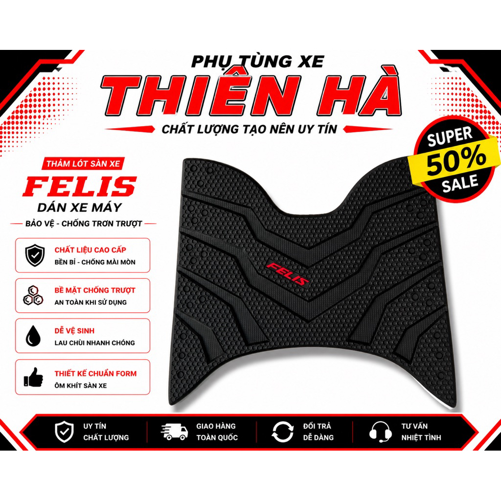 THẢM CAO SU ĐỂ CHÂN VINFAST FELIZ, FELIZ NEO