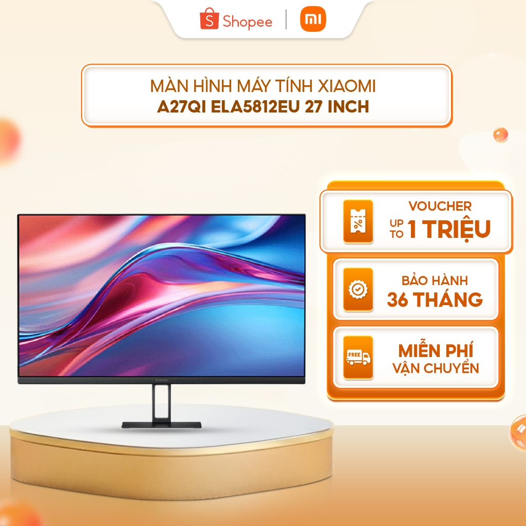 Màn hình máy tính Xiaomi A27QI ELA5812EU 27 inch 2K 100Hz - Giảm ánh sáng xanh - Viền 3 cạnh siêu mỏ