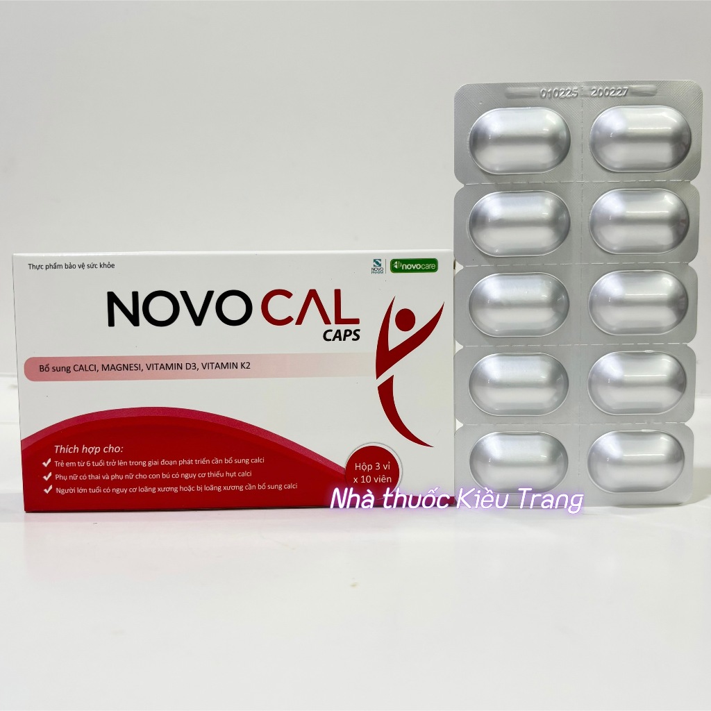 CANXI NOVOCAL CAPS – BỔ SUNG CANXI ĐÚNG CHUẨN CHO CẢ GIA ĐÌNH - Hộp 30 viên