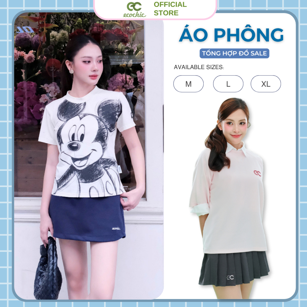 (LINK SALE TỔNG HỢP) Áo Phông ECOCHIC Local Brand Chính Hãng bản Quyền đa dạng các Form dáng B138 BB