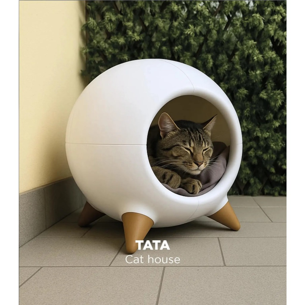 Modern Cat House 3D Printable Cat Bed