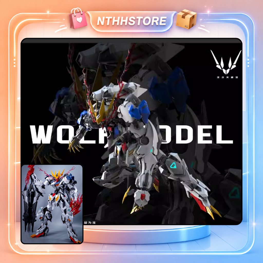 [CÓ SẴN] Mô Hình Lắp Ráp 1/100 Barbatos Lupus Rex - Wolf Model (Tặng giá đỡ, effect, decal nước)