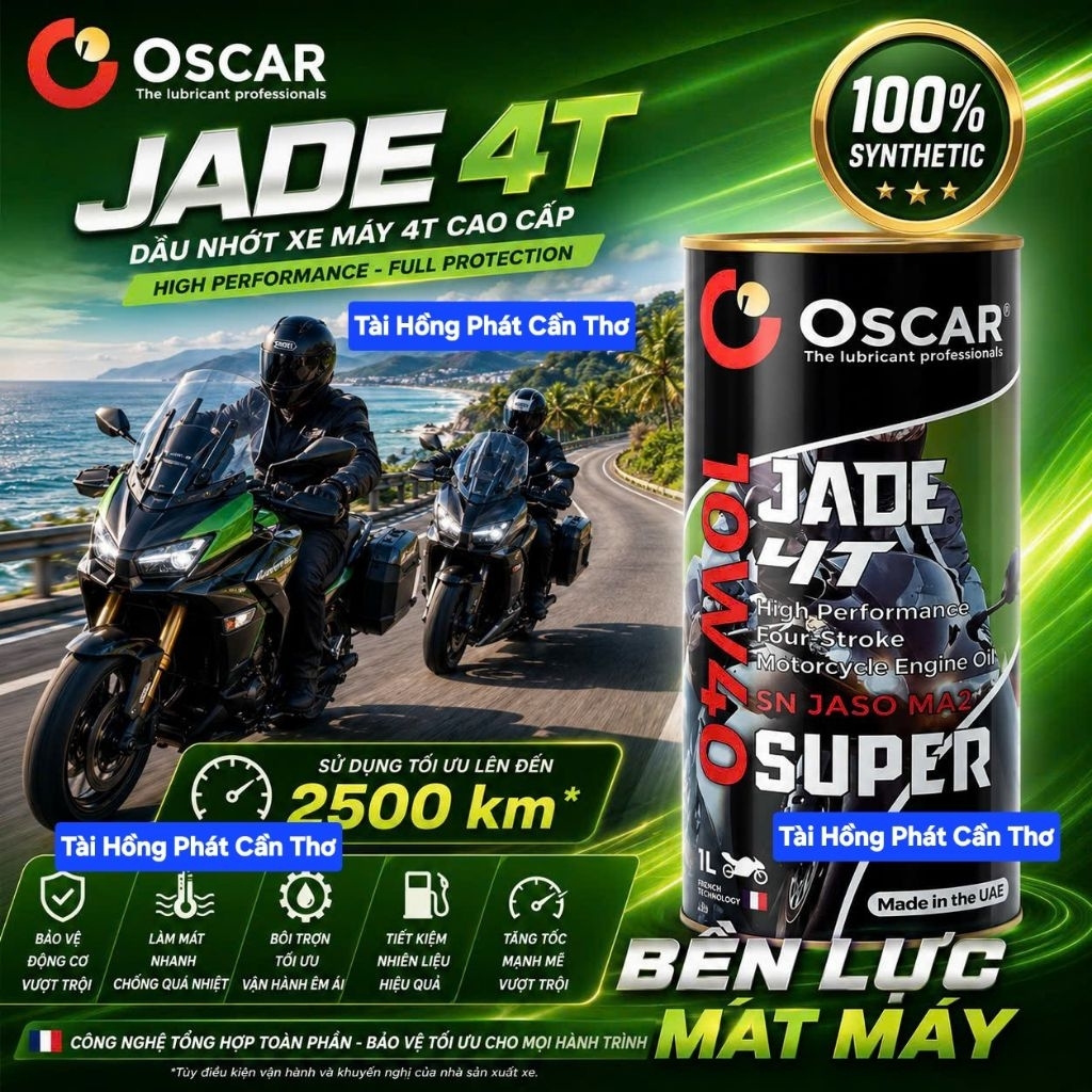 Nhớt Oscar Jade 4T 10w40 dành cho xe Số,Côn Tay 1L