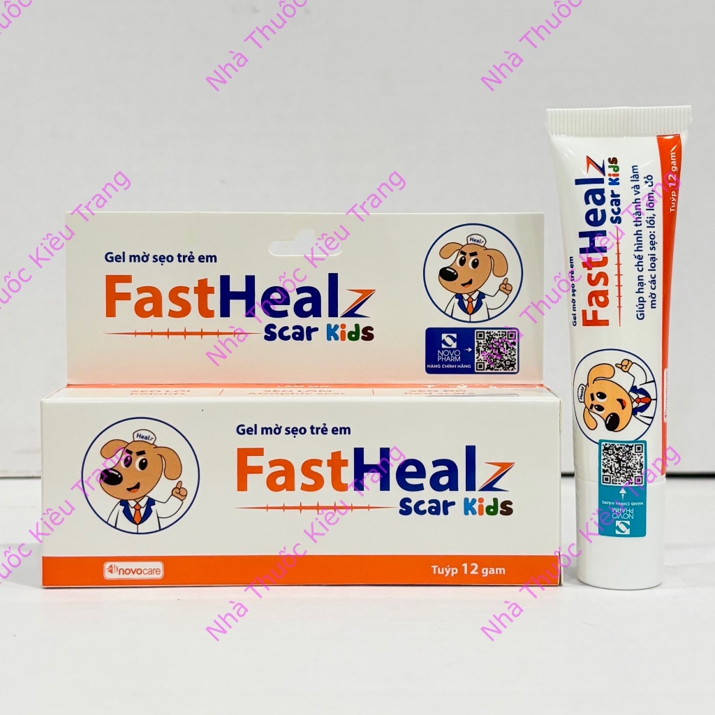 Gel mờ sẹo trẻ em Fasthealz scar kids 12g - Hỗ trợ làm mờ sẹo lồi, sẹo lõm, sẹo đỏ cho bé và gia đìn