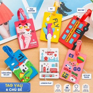 Tag Thẻ Đeo Bảng Tên Silicon Chống Thất Lạc Cho Balo/ Vali Siêu Cute