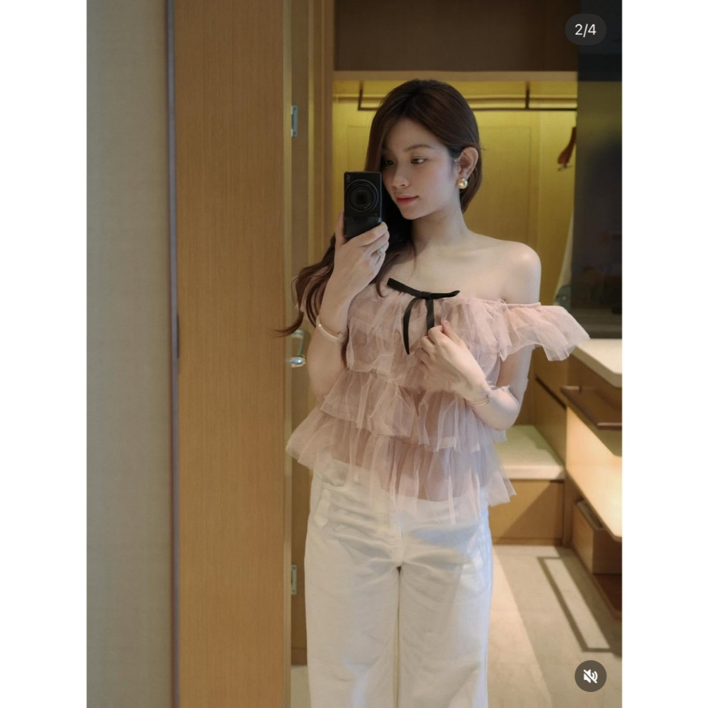 ÁO TRỄ VAI VOAN TƠ BÈO TẦNG ĐÍNH NƠ NGỰC MẶC ĐƯỢC 2 KIỀU ÁO VOAN TƠ BABYDOLL - DÀNH CHO NỮ | BigBuy360 - bigbuy360.vn