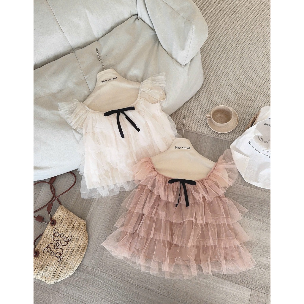 ÁO TRỄ VAI VOAN TƠ BÈO TẦNG ĐÍNH NƠ NGỰC MẶC ĐƯỢC 2 KIỀU ÁO VOAN TƠ BABYDOLL - DÀNH CHO NỮ | BigBuy360 - bigbuy360.vn