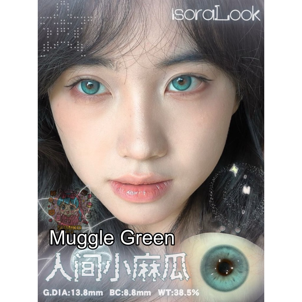 Lens xanh 1 ngày : Muggle Green hãng Isoralook