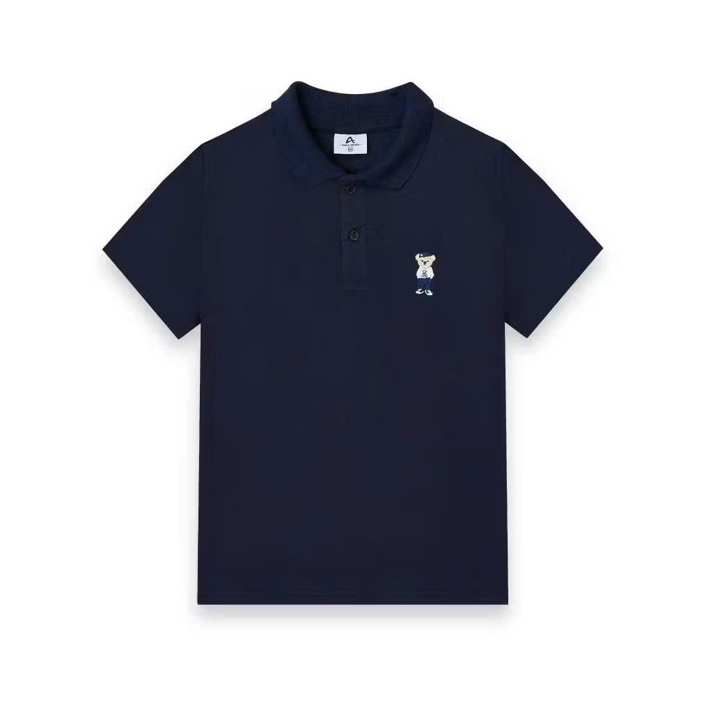 [Amee Studio] Áo Polo BabyTee Basic Amee Bear Thêu/ Cotton 100% 0,5g