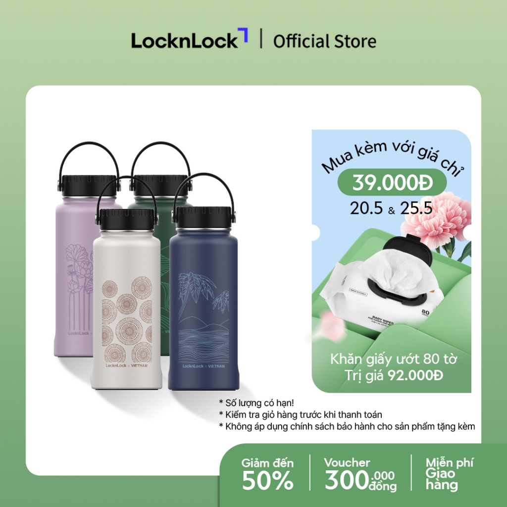 Bình giữ nhiệt Lock&Lock bằng thép không rỉ Riga Tumbler Vietnam Edition 897ml (4 phiên bản) LHC4160 | BigBuy360 - bigbuy360.vn